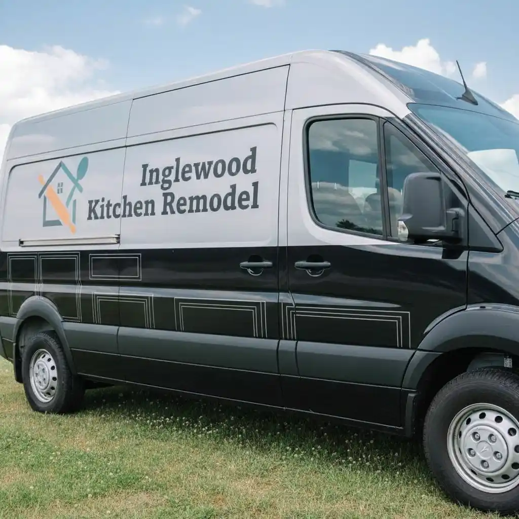 Inglewood Kitchen Remodel service van with company branding and phone number